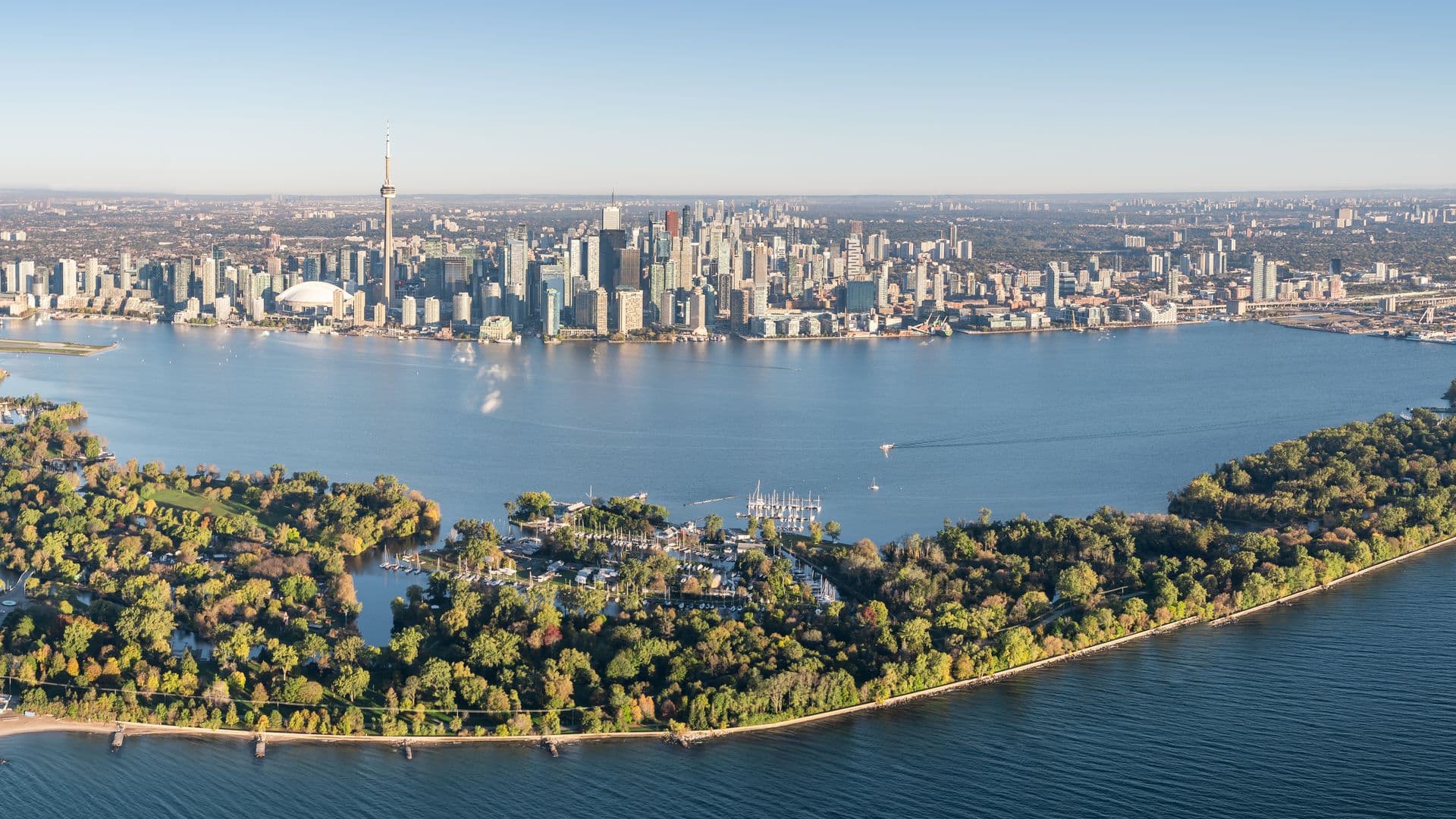 Toronto Islands Aerial View